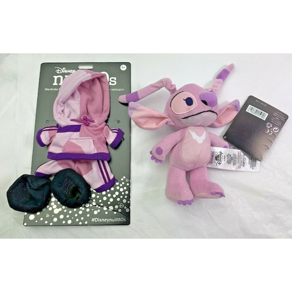 DISNEY nuiMOs Lilo and Stitch  Angel Plush Toy 6 1/3" Outfit Hooded Tracksuit